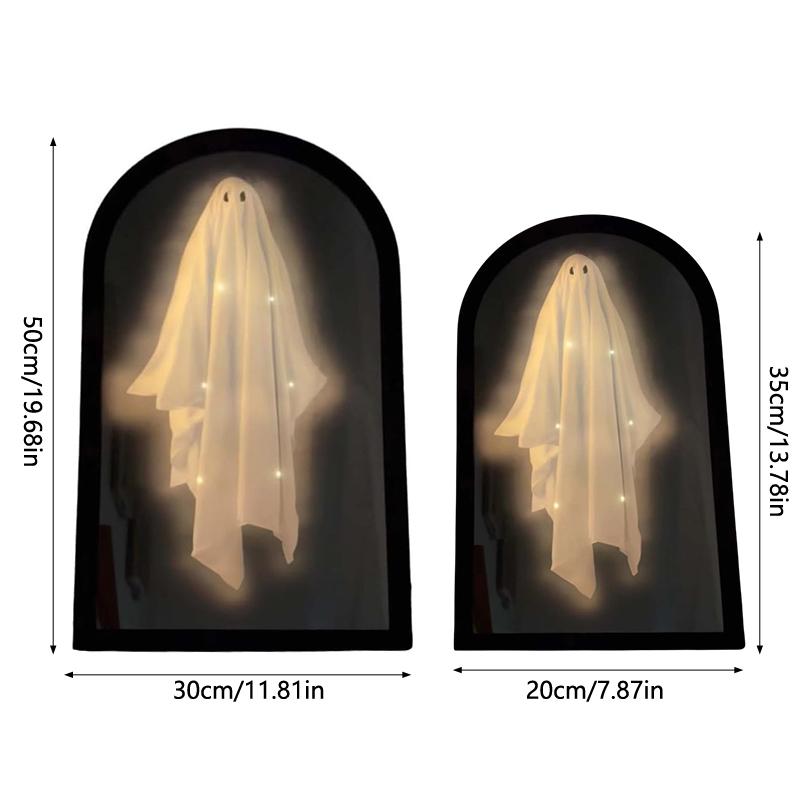 Cadılar Bayramı Hologram Hayalet Ayna, Cadılar Bayramı İç Dekor İçin Ürkütücü Korkunç Hayaletler, Cadılar Bayramı Oda Dekorasyonu, Hallowmas Parti Malzemeleri