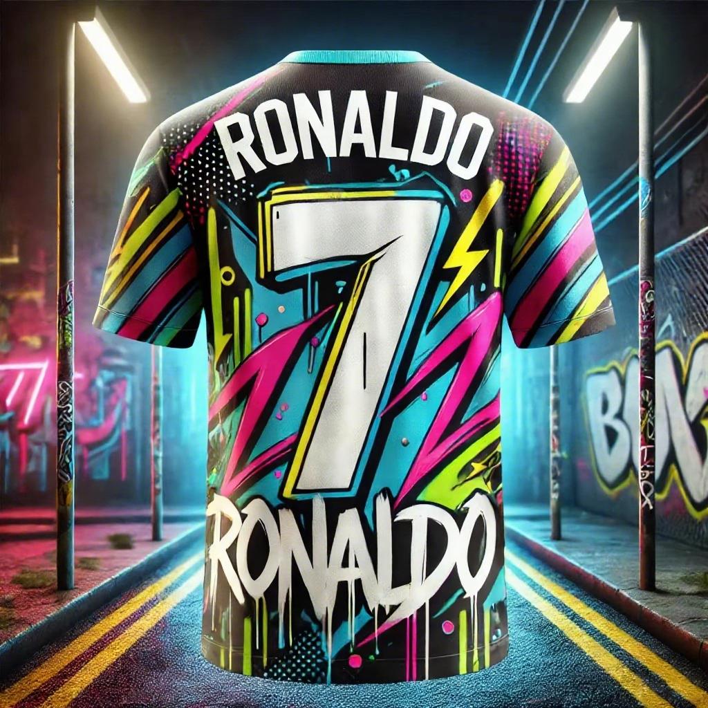 Спортивный стиль Роналду №7 Фанская commemorative футболка 3D-печать Повседневная Быстросохнущая Дышащая Удобная Мужская Женская Футболка 2XL
