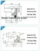 Bullseye KSF Cylindrical Ball Caster with Steel Conveyor Ball
