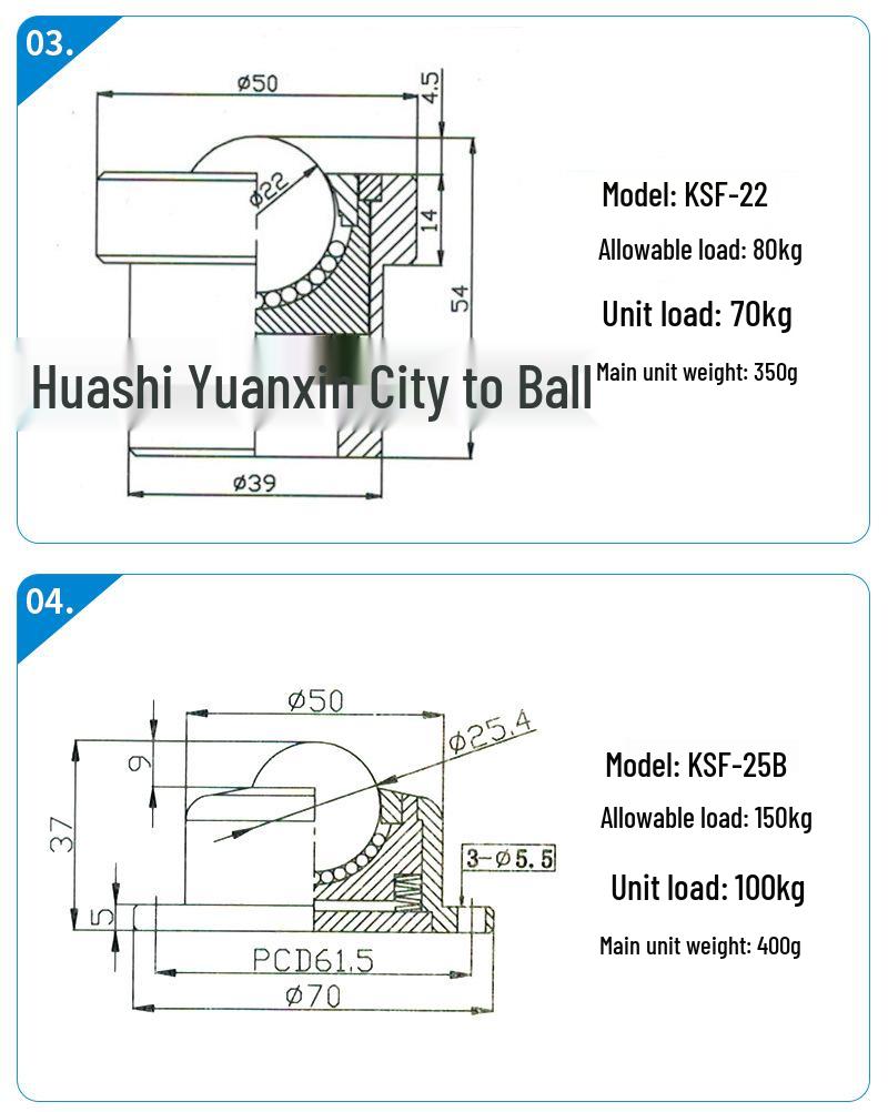 Bullseye KSF Cylindrical Ball Caster with Steel Conveyor Ball