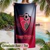 Beach Towel Bournemouth Football Print Custom Name Text Soft Towel for Swimming Pool