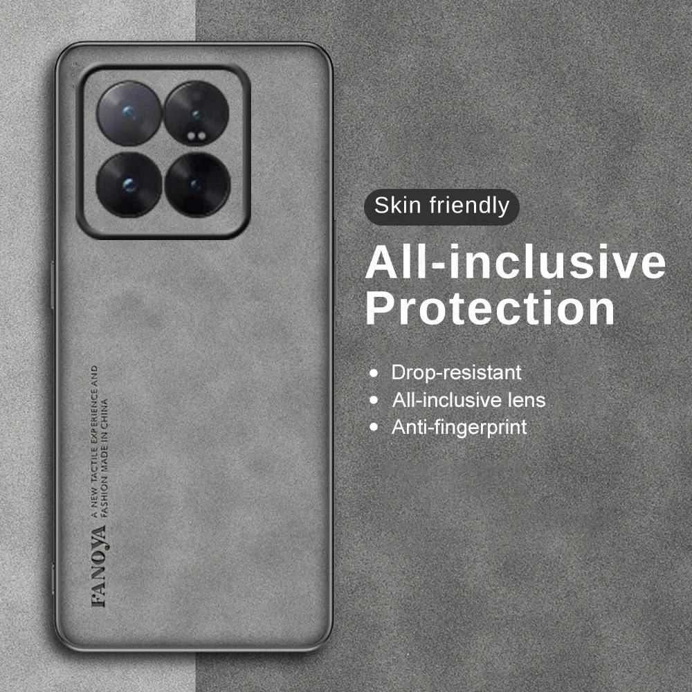 Чехол из овчины для Xiaomi 14T Pro 14 T матовая защита камеры TPU Soft Edge — фото 3