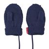 MIKI HOUSE Knitted Mittens with Bear Solid Cable Made In for Boys and Size M Navy Drawstring, Design, Color, Knit, Japan, Girls, Baby, Kids,