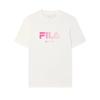 New FILA ORIGINALE T Shirt Unisex White Peach Bubble F51M519106F-PU