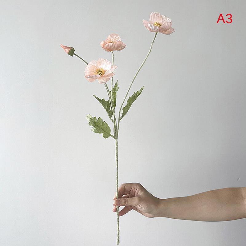 

Высококачественные красивые искусственные цветы мака из шелка для дома A3