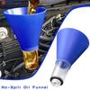 Engine Fuel Funnel, 8" x 4.9" Leak-Proof Spill-Proof PP Fuel Filling Tool with Sealing Rubber Ring