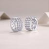 European and American Three-row Dense Zircon Earrings, Casual and Fashionable High-end Earrings, Daily Exquisite Versatile Earrings