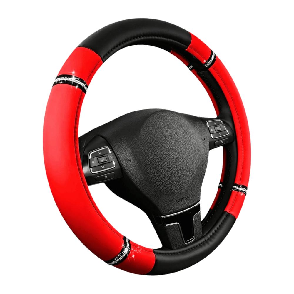Stitching Steering Wheel Wrap PU Leather PU Leather Steering Wheel Cover Auto Interior