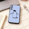 Lovely Penguin For Samsung Galaxy S23 S24 S25 Ultra S22 Plus S21 Black Soft Case Waterproof Soft Case