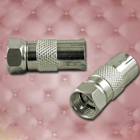 Coax Aerial RF To F Type Female Socket Screw Male Plug Adaptor TV
