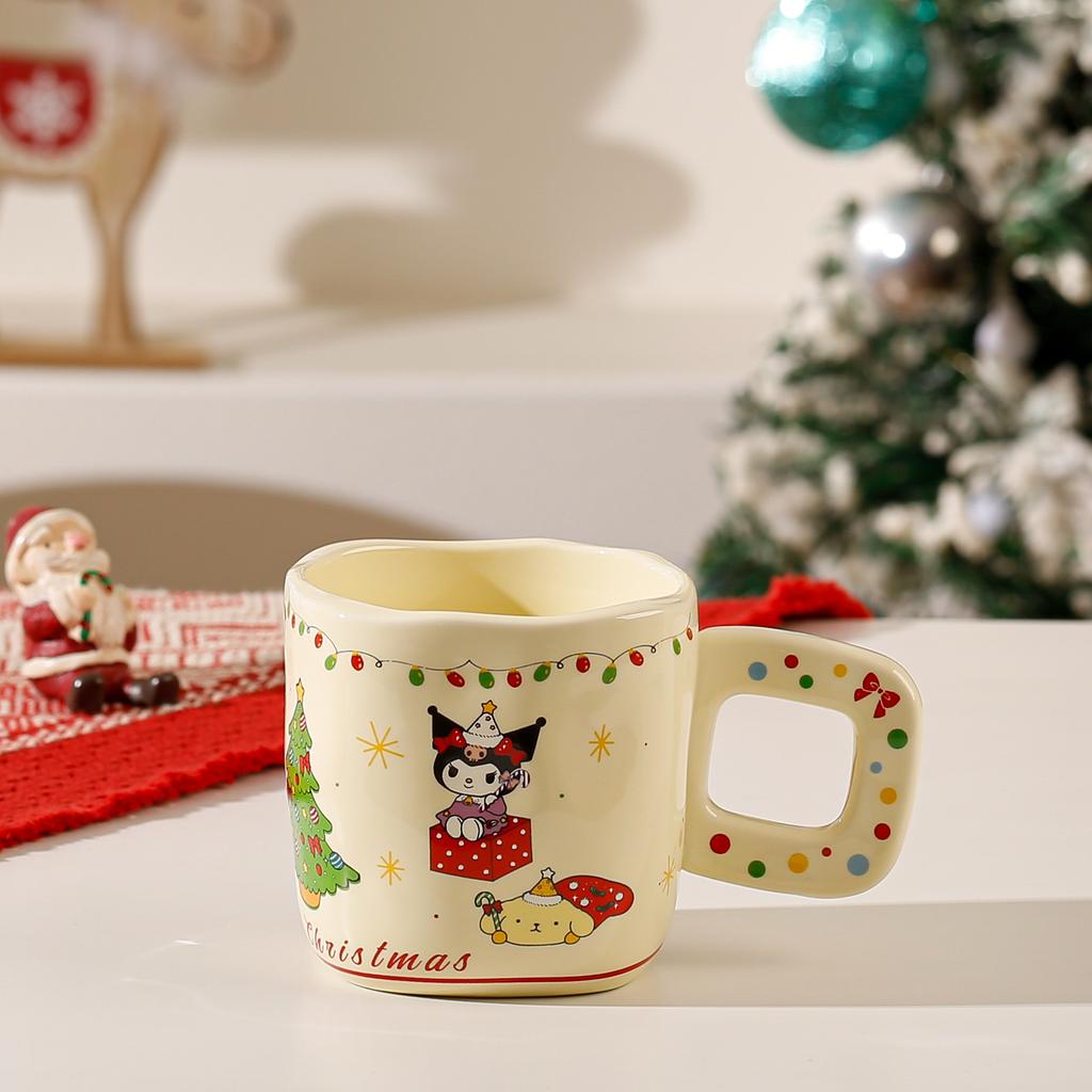 Creative Christmas Gift Cute Girl Holding Coffee Cup Water Cup Household Couple Ceramic Cup Birthday Souvenir