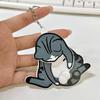 Explosive creative mischief cat rotatable keychain backpack pendant figurine gift toy