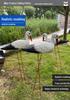 Outdoor Creative White Crane Flamingo Rockery Ornament: PE Material Micro Landscape Decoration