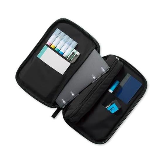 KOKUYO Campus Pencil case that opens like a notebook, black F-VBF301D