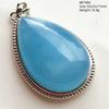 Natural Blue Aquamarine Oval Pendant Jewelry For Women Men Dark Aquamarine Necklace Fashion  Brazil AAAAAA