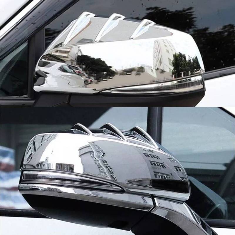 1 Pair Left & Right Side Rearview Mirror Covers Trims Silver ABS Fit for Toyota Sienna