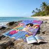 1pc KPop Demon Hunters SAJA BOYS1 Beach Towel, Beach and Seaside Swimming Pool Equipment, Fashion Pattern, Rectangular, Travel Essentials