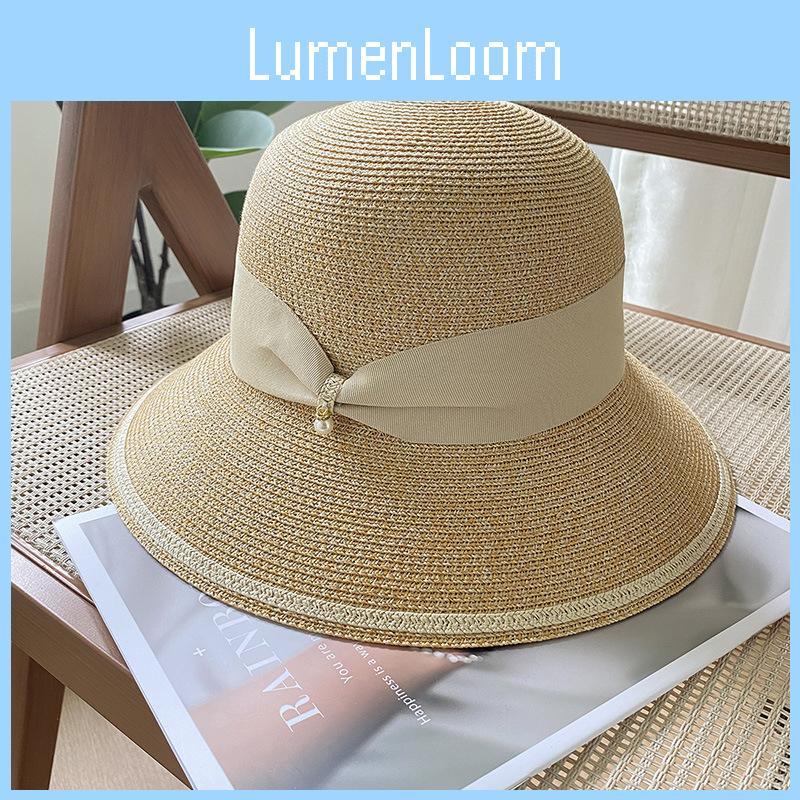 Butterfly Bow Wide Brim Straw Hat Women's Summer Sun Hat Audrey Hepburn Style Beach Vacation Hat Basin Hat Trend