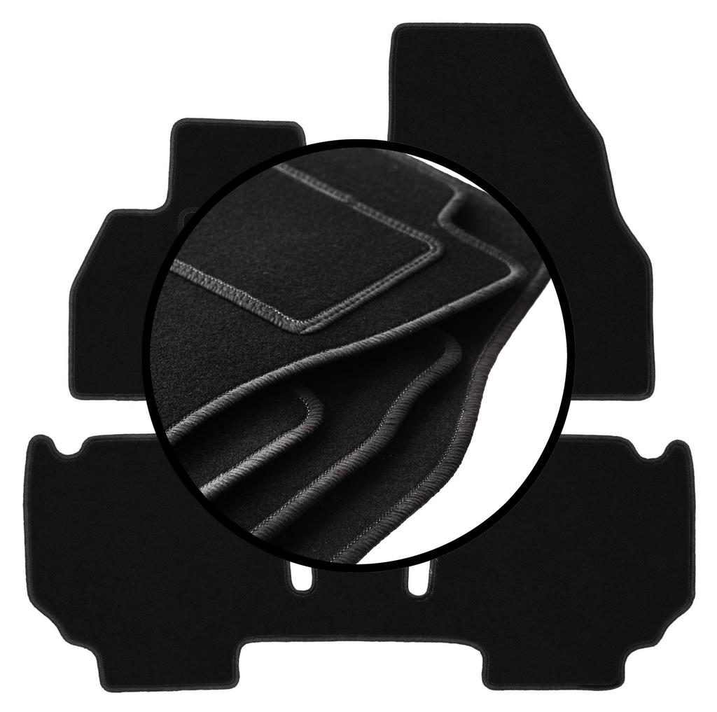 Set of Velour Floor Mats For: Renault Kangoo II Kombivan (2013-)
