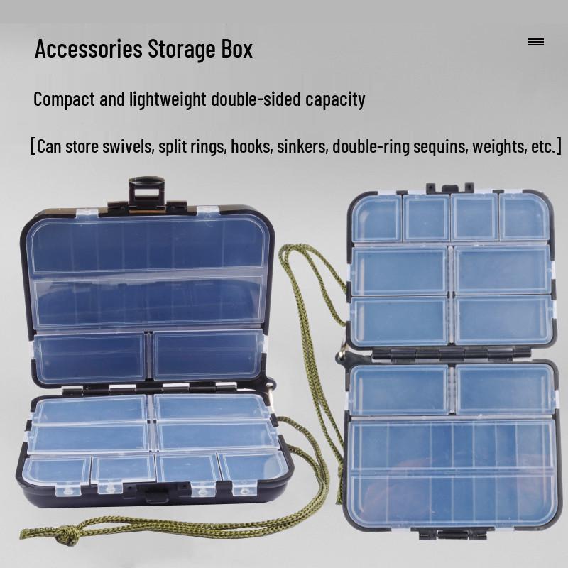 קופסת אחסון ניידת רב-תכליתית לפיתיונות דייג ואביזרים