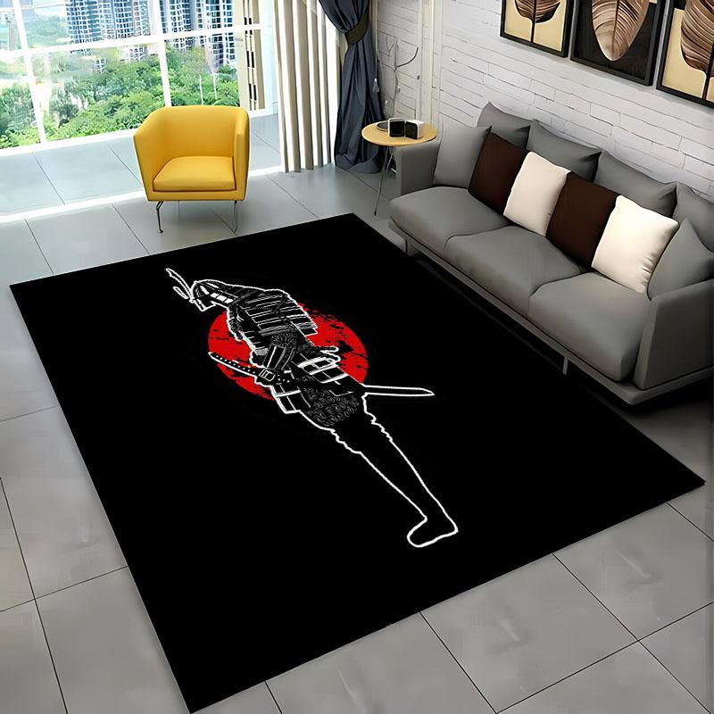 Tappeto Japanese B-Bjj Mma Guerriero di Jiu-Jitsu, Tappeto per Soggiorno Camera da Letto Divano Zerbino Decorazione, Tappetino Antiscivolo per Bambini Alfombra