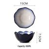 European Lotus Ceramic Irregular Plate and Salad Bowl Set