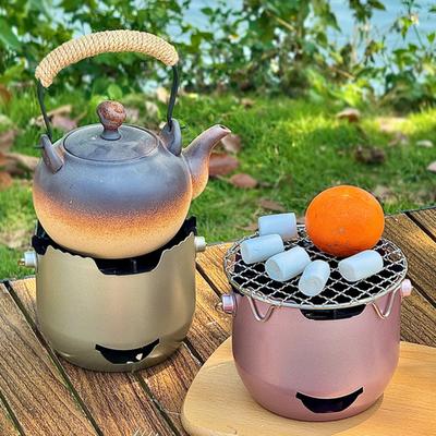 Portable Charcoal Grill 304 Stainless Steel Mini BBQ Stove with Airflow Control Foldable BBQ Cooking Stove for Camping Picnic