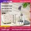 Portable Baby Bottle Brush Set with Storage Box and Drainer for Travel