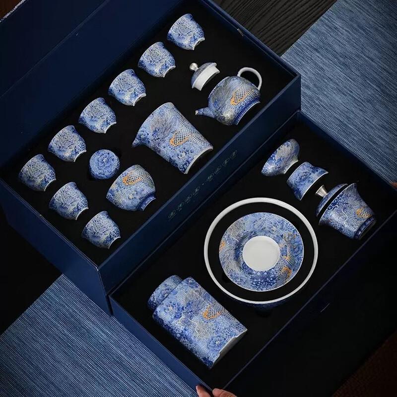 Chaxun Azure Dragon Ceramic Kung Fu Tea Set