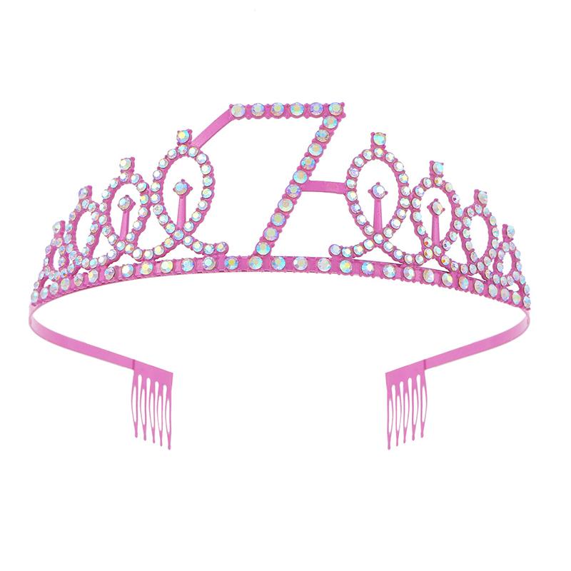 Girls Birthday Party Princesses Crowns Alloys Adjustable  Headbands For Birthday Celebrations