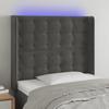 VidaXL LED Headboard Bedroom Furniture Single Bed Accessory Headboard Bed Frame Interior Dark Grey 3124513