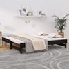 VidaXL Sliding Bed Black 2x(75x190) Cm Solid Pine Wood 823398