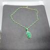 Elegant Green Leaf Pendant Necklace for Women - Simple, Fashionable, and Versatile
