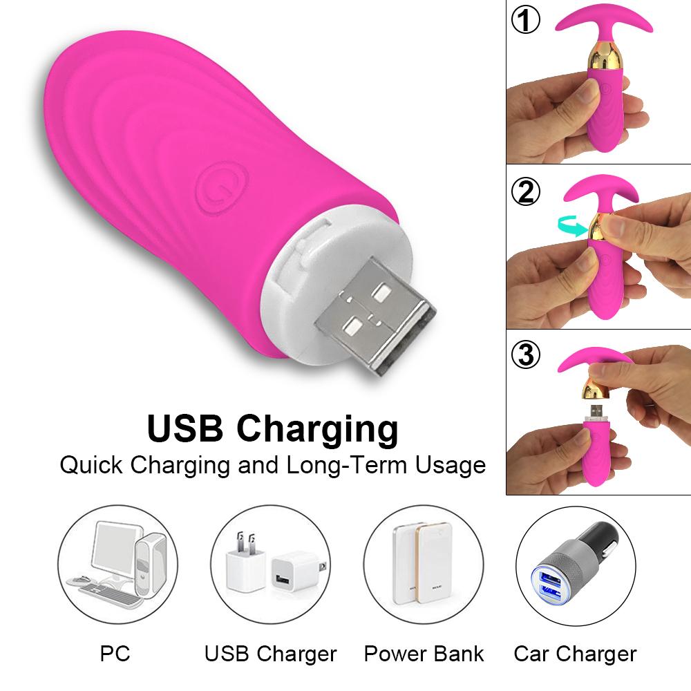 Wireless Remote Control Anal Plug Bullet Vibrator Silicone Butt Plug Prostate Massager Sex Toys For Adults Men Women Gay
