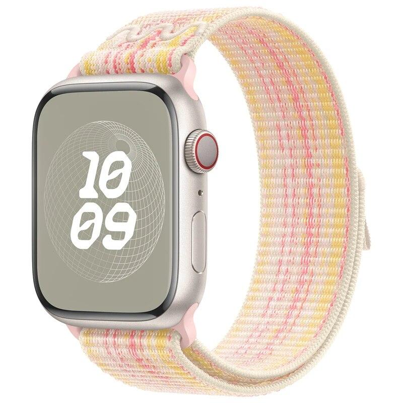 Nylon-Loop-Sportarmband für Apple Watch Band 49 mm 45 mm 44 mm 42 mm Armband für iWatch 9 8 7 6 5 SE Ultra 2 Armband