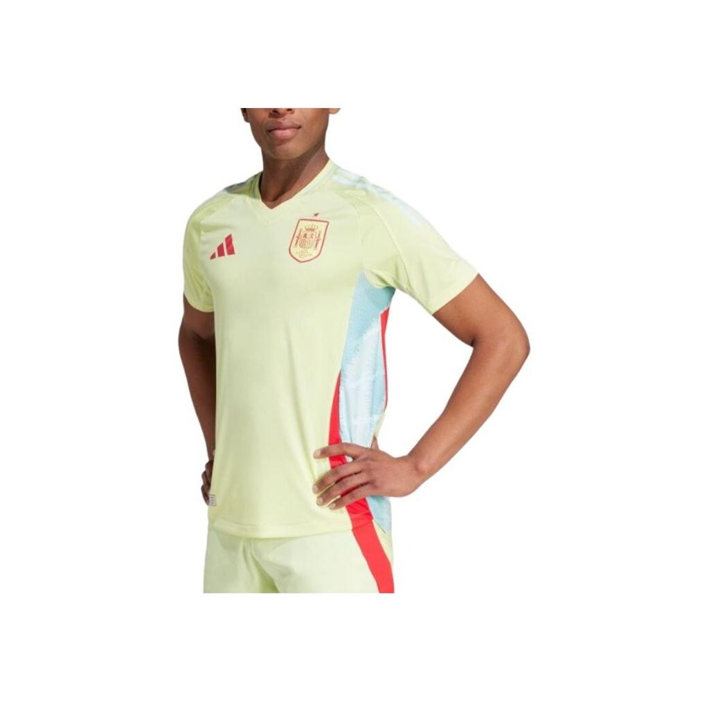 Adidas Spain 2024 Away Authentic Jersey Pulse Yellow/Halo Mint Men Streetwear IS9034