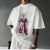 2026 Summer Dragon Ball Retro Vintage T-shirt Pure Cotton Unisex Goku Super Saiyan Rose Print High Quality Casual Tee Streetwear