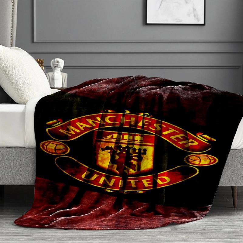 Manchester United F.C Print Blanket - Soft & Comfortable, for Bedroom, Travel, Sofa, Home Decoration - Birthday Christmas Gift for Friend