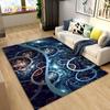 3D Steampunk Mechanical Cogs Gears Area Rug Large,Carpet Rug for Living Room Bedroom Sofa,Kitchen Doormat Non-slip Floor Mat