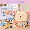 Wooden Animal And Character Facial Expression Puzzle For Kids Educational Brain Teaser Toys