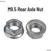 Bicycle Front Axle Nut & Children's Rear Axle Fine Thread Screw with Flange Crank Cap for Bottom Bracket