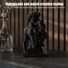 David Statue with Cat 3D Printed Cat, European Classic Art Sculpture Figurine Modern for Home Office Decor, Desktop Ornament Shelf Display Handcrafted