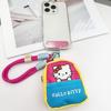 1 Piece Kt Cat Bag Mobile Phone Lanyard Wallet Earphone Case Storage Bag Anti Throwing Wrist Strap Cartoon Gifts For Boys Girls