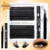 DIY Segmented Fluffy Single - Cluster False Eyelashes with D - Curl, 10 - 16mm for Natural and Dense Lash Grafting Makeup