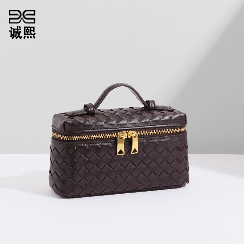 Xiaoxiangfeng box bag fashionable hand carry women's bag handwoven bag casual shoulder messenger bag