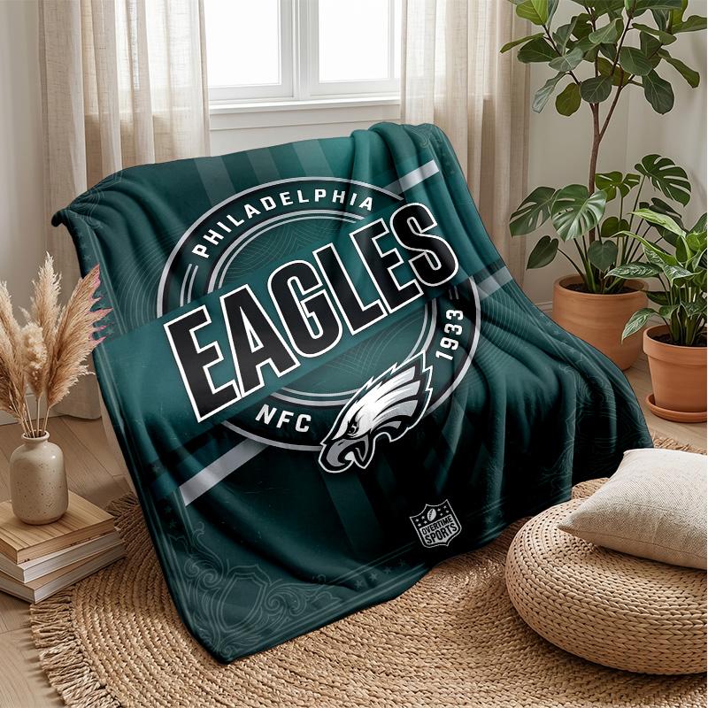 Philadelphia Eagles flanell gyapjú takaró Kényelmes meleg dobótakaró kanapéhoz ágyhoz utazáshoz minden évszakban használható 75x90cm