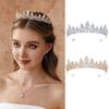 Coroa de Zircônia de Luxo Princesa Adulto Presente Acessórios de Cabelo Vestido de Casamento Foto Adorno de Cabeça Simples Alto Padrão Noiva