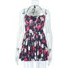 European and American Style Ins Fresh Printing Women's Clothing Pleated Waist A-shaped Skirt Hanging Neck One-word Collar Chest-wrapped Short Dress