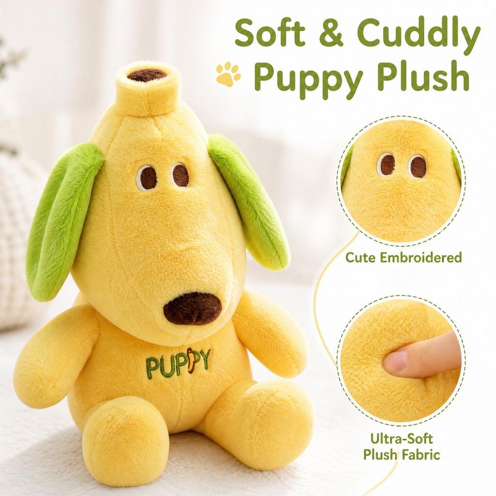 Dog Plush Toy, Creative Stuffed Animal for Kids and Toddlers, Birthday Gift