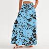 Women's Loose Casual Pants Bohemian Floral Print High Waistband Bag Flowing Pants